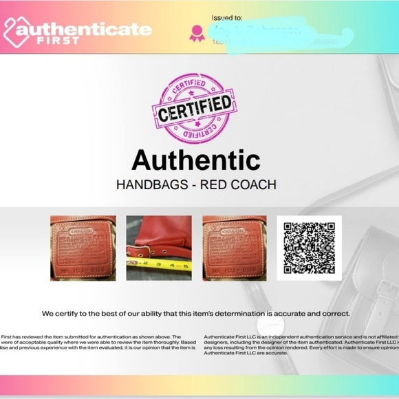 AUTHENTICATED Coach Handbag Vintage EUC with COA - Picture 13 of 13